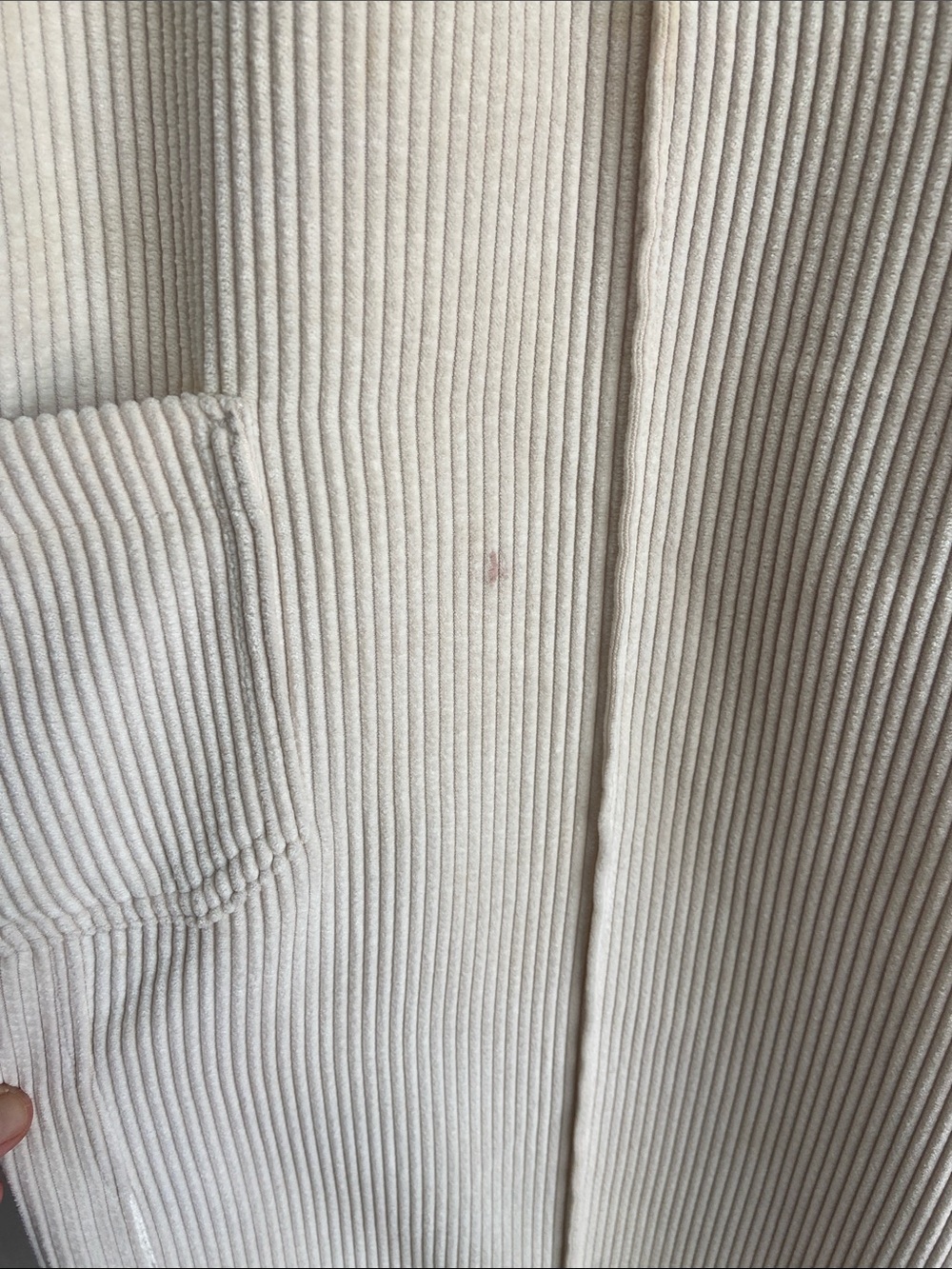 Urban Outfitters Wide Leg Corduroy Cargo Pants in Cream - Picture 5 of 6